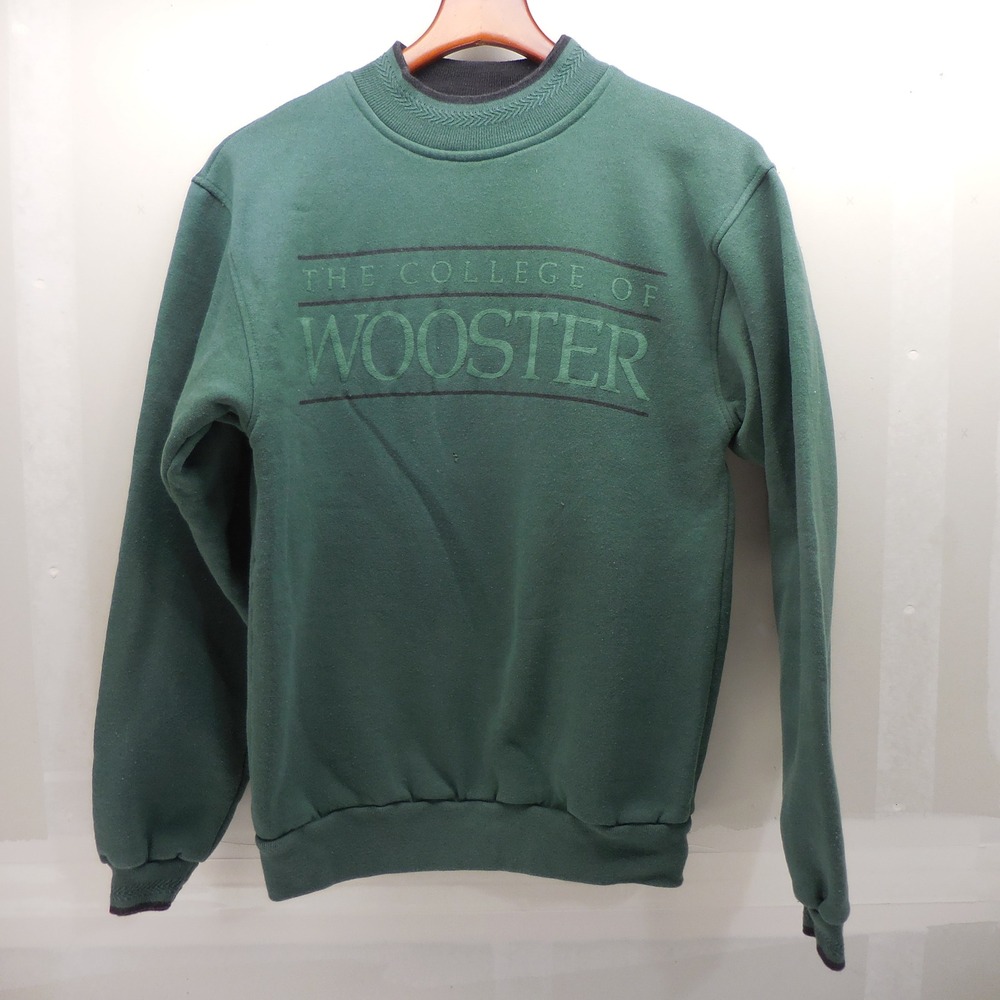 Vintage JanSport The College of Wooster Sweatshirt Green Mens Medium Made in USA